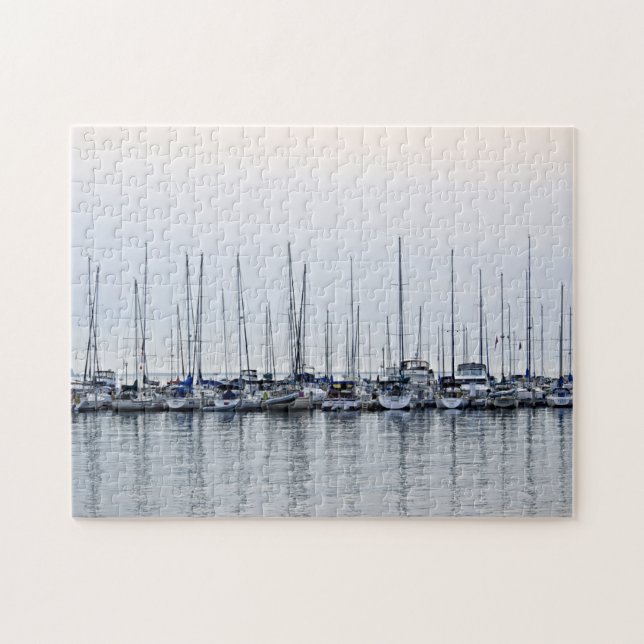 Sailboat Harbour Reflection - Bayfield, WI - 11x14 Jigsaw Puzzle (Horizontal)