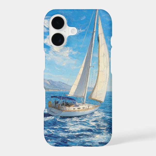 Sailboat Impasto Painting  (Back)