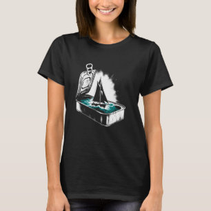 Sailboat In Sardine Can - Vintage Graphic Sailing T-Shirt