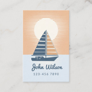 Sailboat in sunset business card