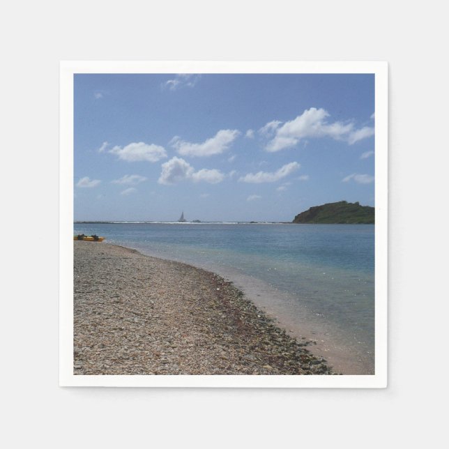 Sailboat in the Distance at St. Thomas Napkin (Front)