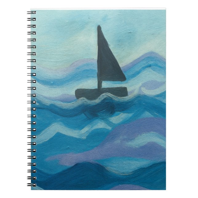 Sailboat in the Ocean   Notebook (Front)