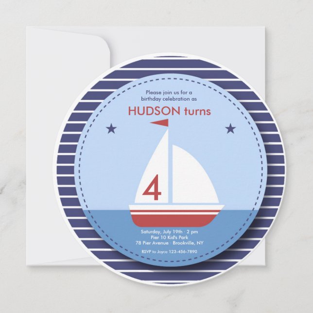 Sailboat Invitation (Front)