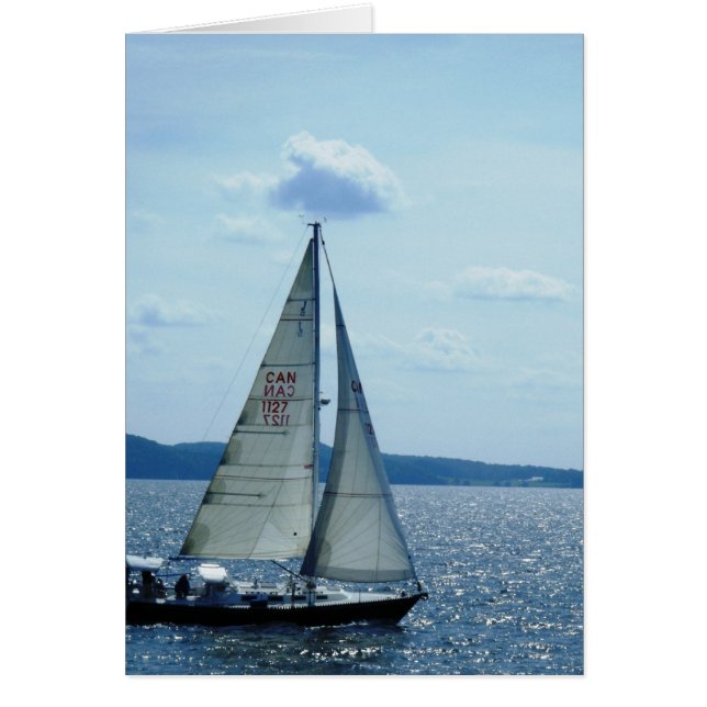 "Sailboat, Lake Champlain" (Front)