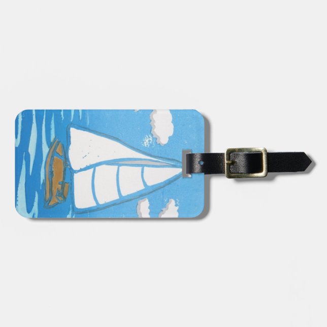 Sailboat Luggage Tag (Front Horizontal)