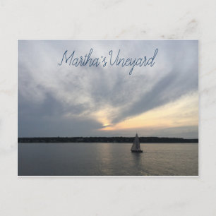 Sailboat Martha's Vineyard Postcard