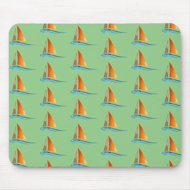 Sailboat Modern Mouse Mat (Front)