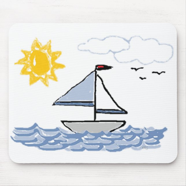 Sailboat Mouse Mat (Front)
