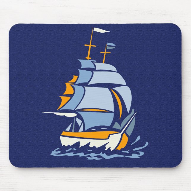Sailboat mousepad, customisable mouse mat (Front)