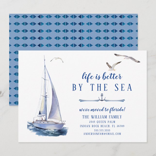 Sailboat Moving Announcement (Front/Back)