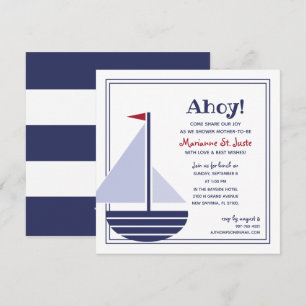 sailboat nautical BABY SHOWER boy or girl Invitation
