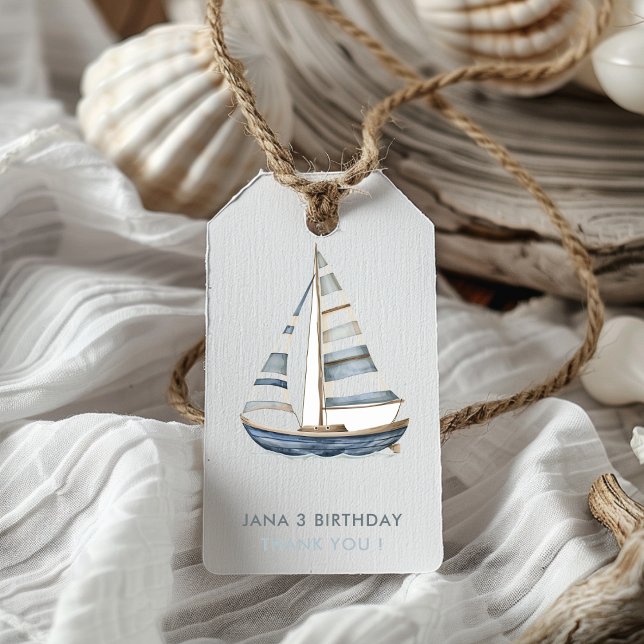 Sailboat Nautical Birthday I Gift Tags (Creator Uploaded)
