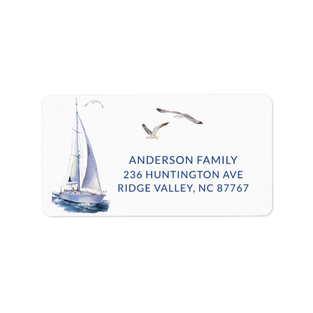 Sailboat New Address Label (Front)