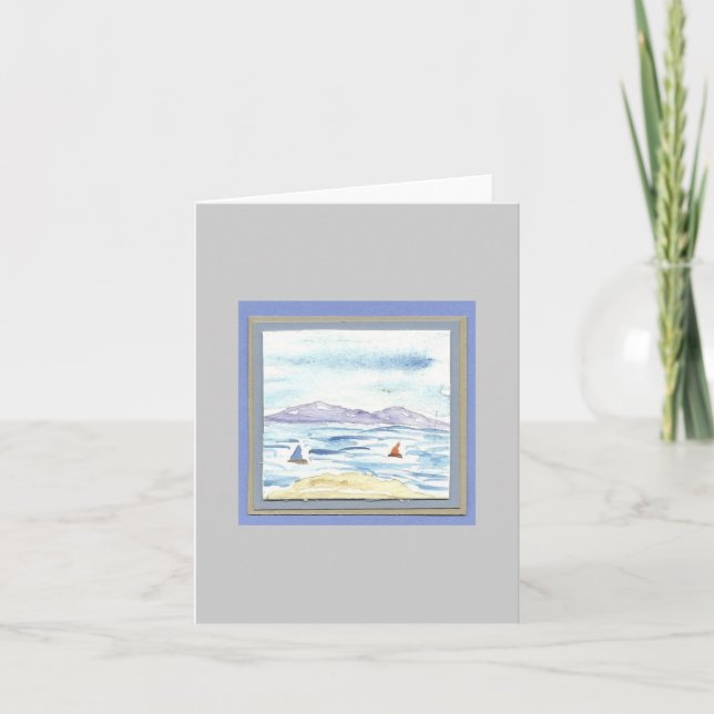 Sailboat note card (Front)