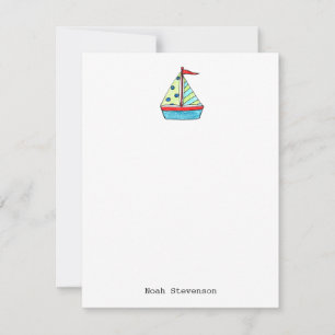 Sailboat Note Cars Card