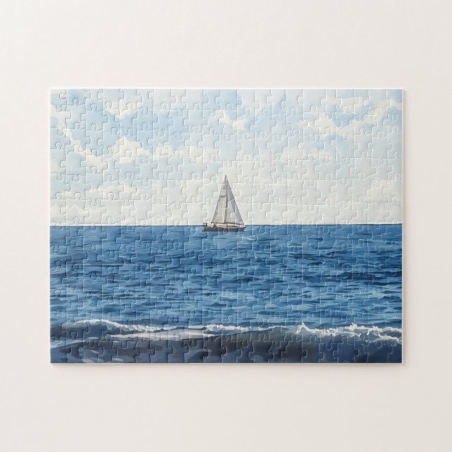 Sailboat Ocean Art Sailing Puzzle (Horizontal)