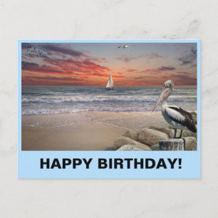 Sailboat on a Birthday Postcard