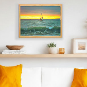 Sailboat on Banderas Bay 0884 Art Print