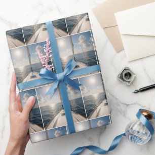 Sailboat On Calm Ocean Water Wrapping Paper