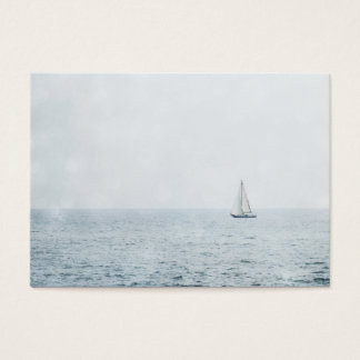 Sailboat on Misty Blue Ocean Sail Boat Sailing