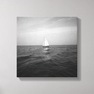 Sailboat on ocean canvas print