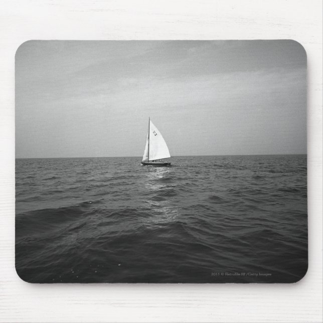 Sailboat on ocean mouse mat (Front)