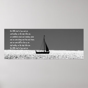 Sailboat on Sparkling Sea Poster