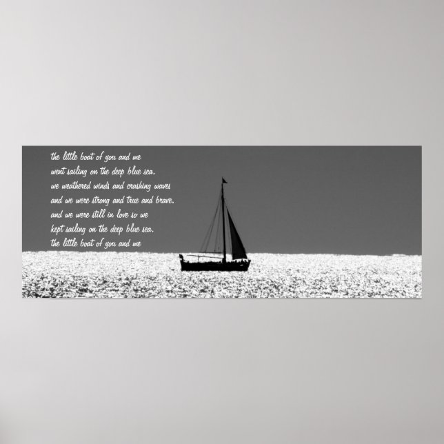 Sailboat on Sparkling Sea Poster (Front)