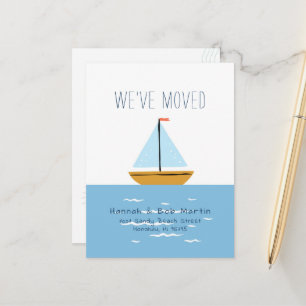 Sailboat on the Sea Ocean Moving Announcement Postcard