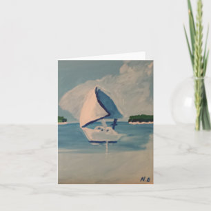 "Sailboat" Original Artwork by Nila Bronson Card