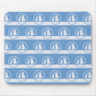 Sailboat pattern custom color mousepad