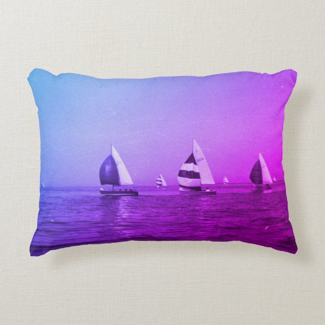 Sailboat Race Decorative Cushion (Front)