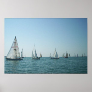 Sailboat race poster