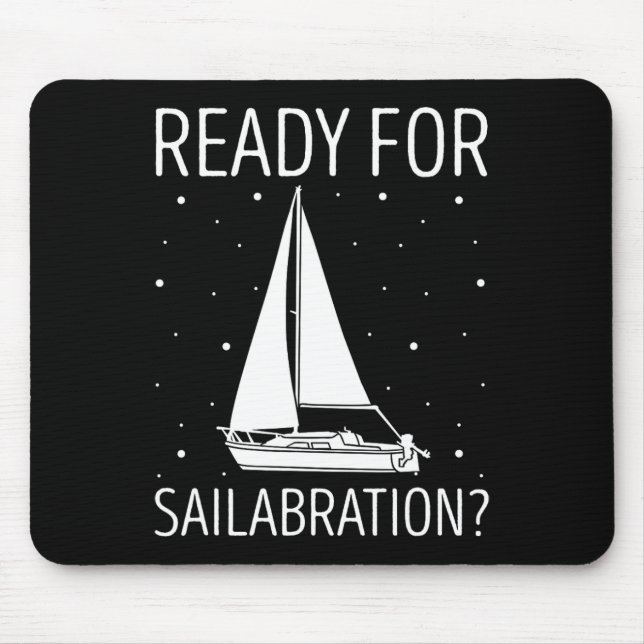 Sailboat Ready For Celebration Boating Sailing Sai Mouse Mat (Front)