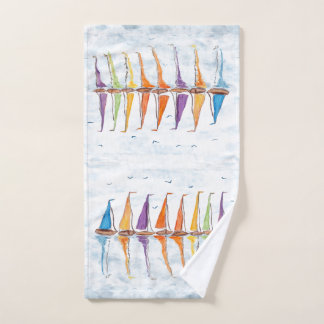 Sailboat Reflections Hand Towel