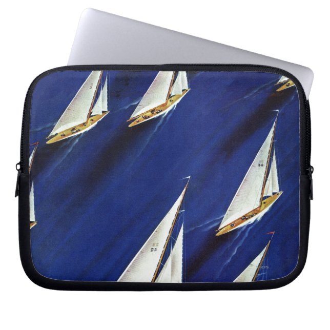 Sailboat Regatta by Ski Weld Laptop Sleeve (Front)
