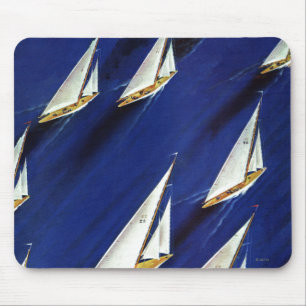 Sailboat Regatta by Ski Weld Mouse Mat