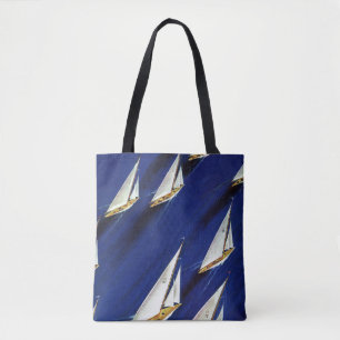 Sailboat Regatta by Ski Weld Tote Bag