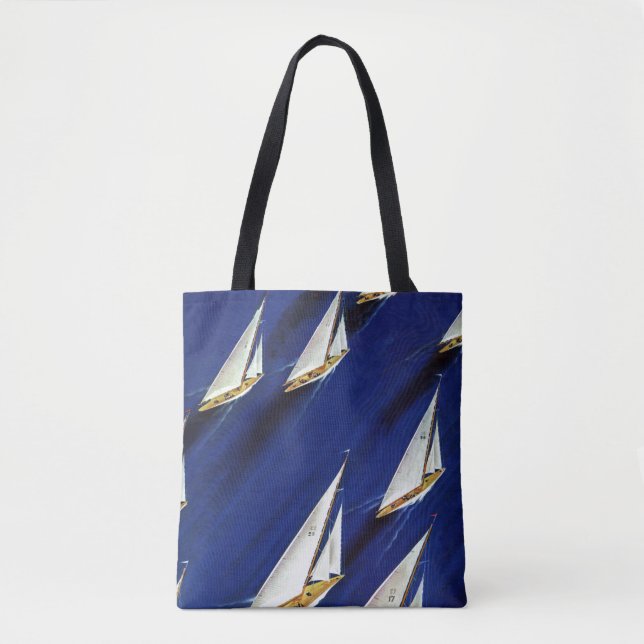 Sailboat Regatta by Ski Weld Tote Bag (Front)