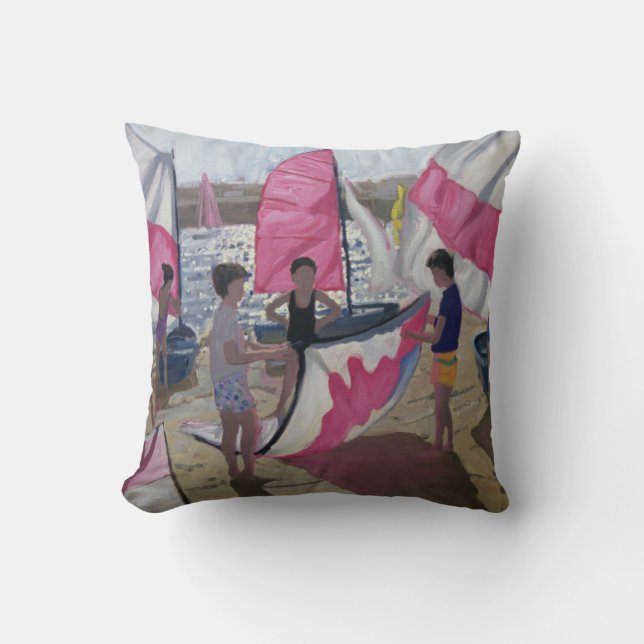 Sailboat Royan France 1992 Cushion (Front)