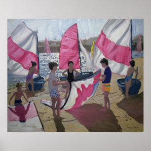 Sailboat Royan France 1992 Poster