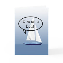 Sailboat Sailior On a Boat Funny Custom Greeting