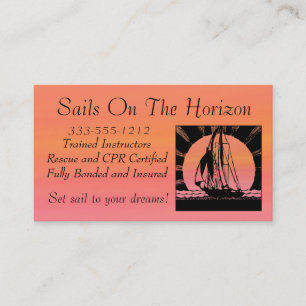 Sailboat Sales Lessons Business Card customisable