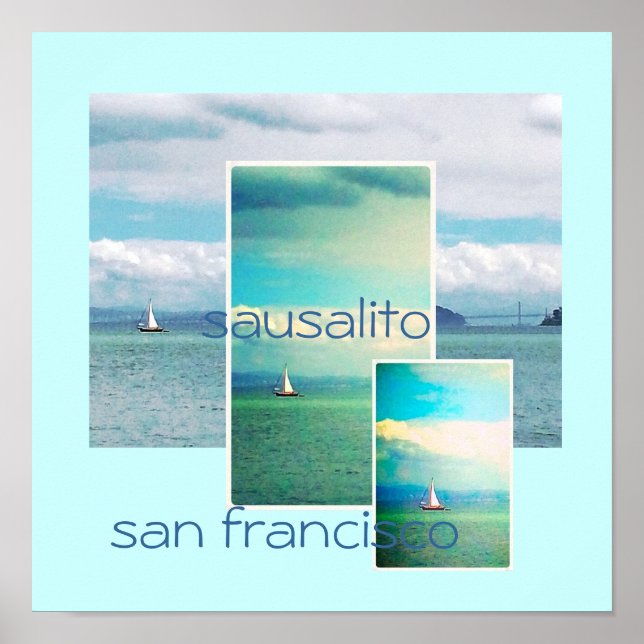 Sailboat- Sausalito San Francisco Poster (Front)