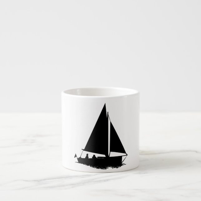 Sailboat Silhouette Espresso Cup (Front)