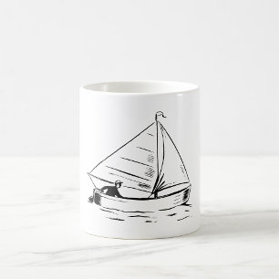 Sailboat Sketch Coffee Mug