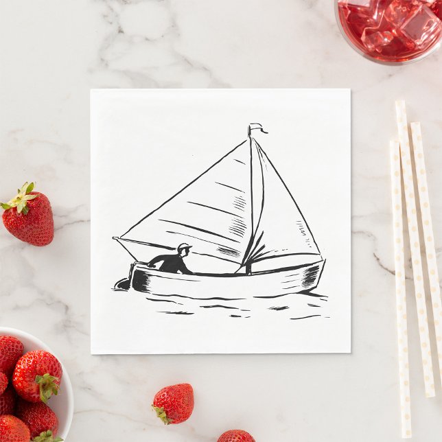 Sailboat Sketch Napkin (Creator Uploaded)