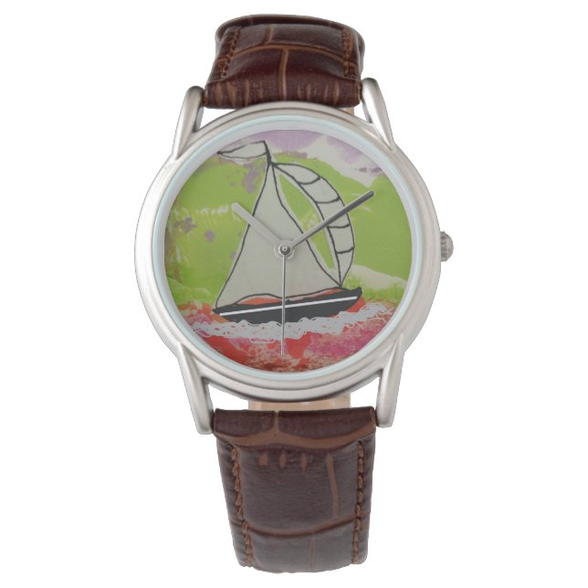 Sailboat Striped Jib Watch (Front)