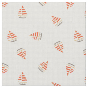 Sailboat summer checker fabric