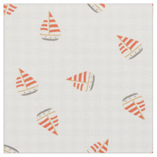 Sailboat summer chequered nursery kids children fabric